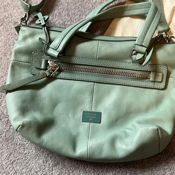 Fossil Genuine Leather Top Handle Zip Bag in Mountain Dusk - Picture 2 of 6